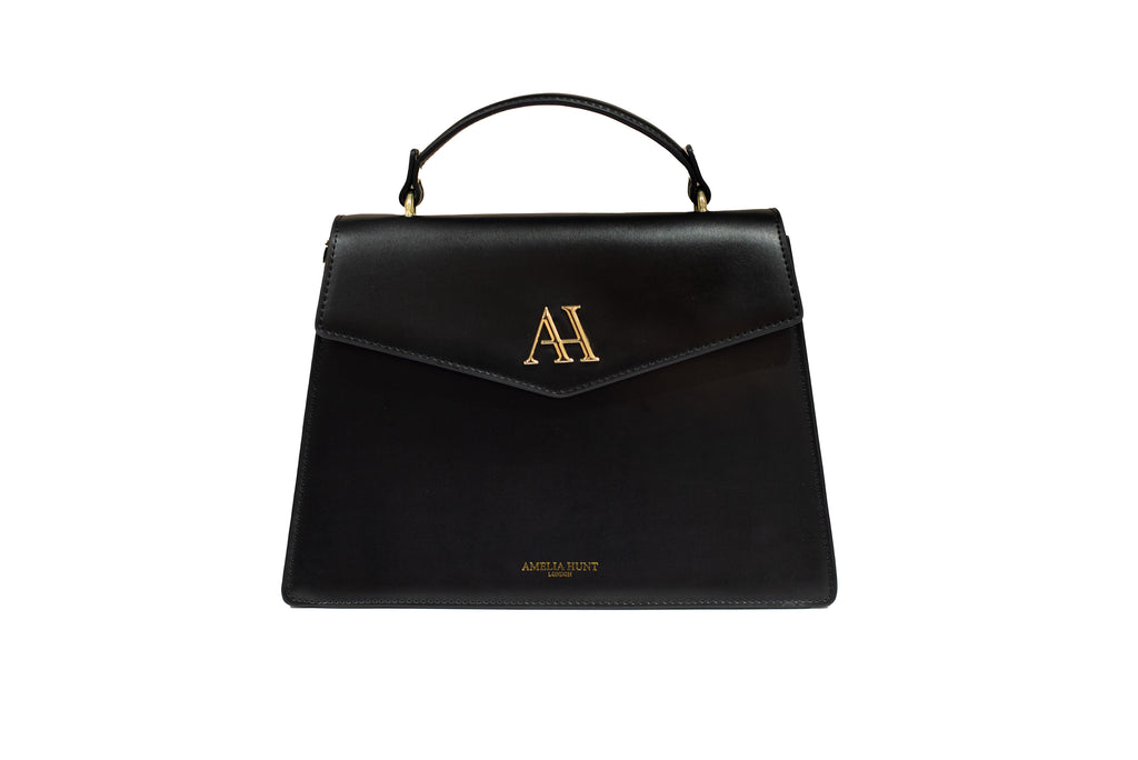 Amelia Hunt: Black classic handbag
